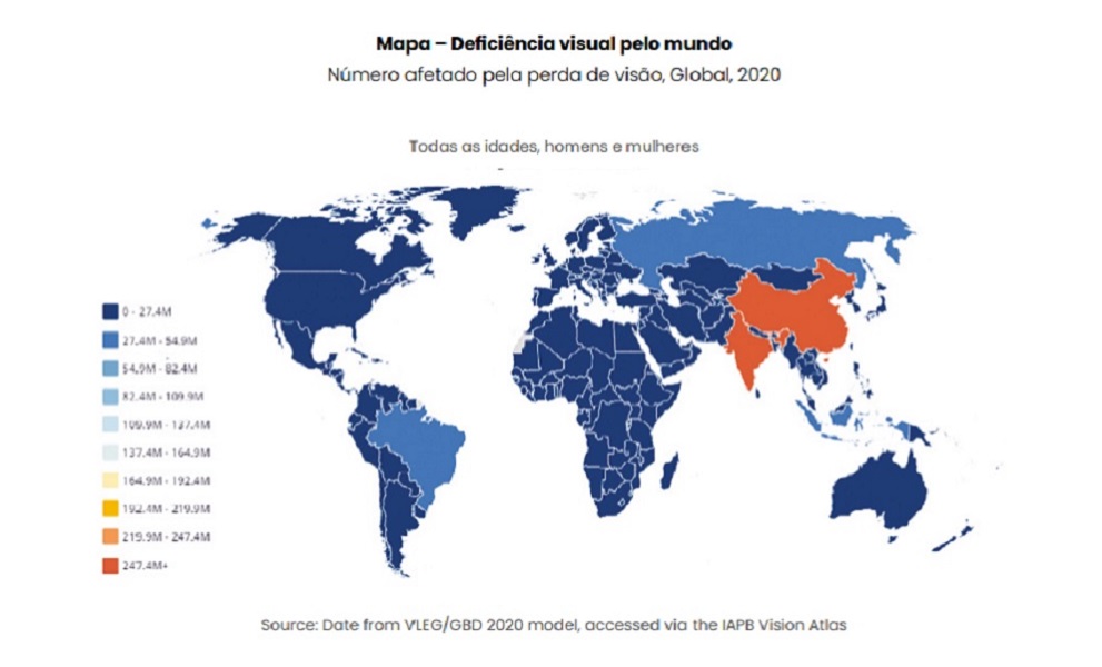 Mapa – Deficiência visual pelo mundo